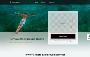 Step 1: Click the “Upload Image” button, drag or copy then paste your image to remove background from it.