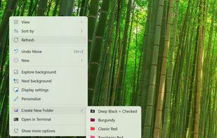 "Create New Folder" menu-command