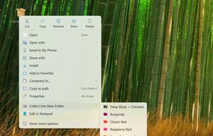 "Collect Into New Folder" menu-command
