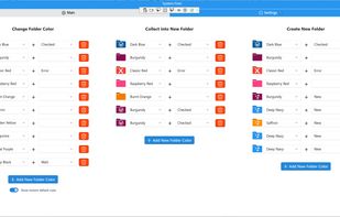 Main app window with enable separated list