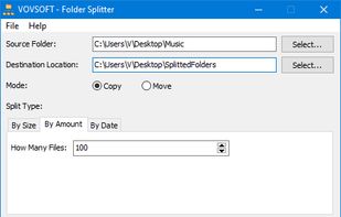 Folder Splitter screenshot 1