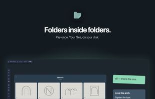 Every folder opens into its own infinite canvas.