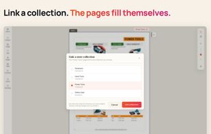 Linking a store collection to catalog pages