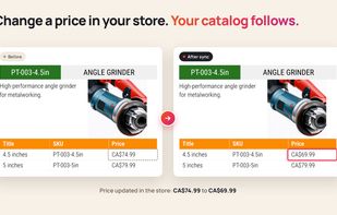 Catalog price updating after a change in the store