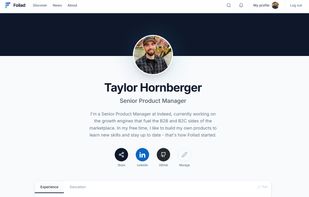 Example profile page