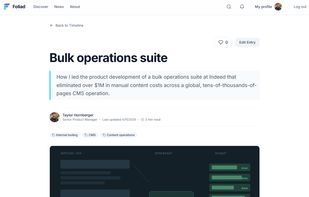 Portfolio entry item