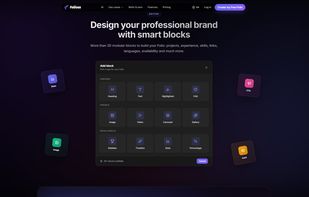 Visual editor with more than 30 blocks