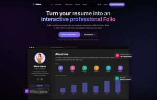 A Folio: a professional page with profile, skills and projects, with its own @name address