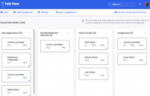 Easy workflow for evaluation of candidates