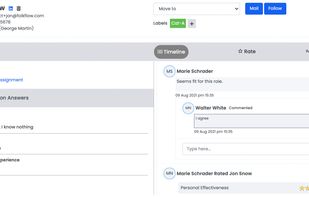 Candidates application form, resume and evaluation notes of all the interviewers in one single place 