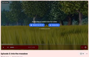Fans see a teaser before they pay once or subscribe