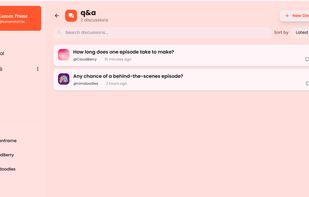 Threaded discussion channels, public or locked to members