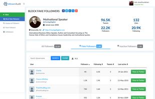 Fake followers list