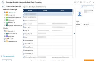 FoneDog Broken Android Data Extraction screenshot 3
