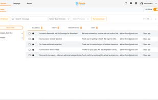 Emails are pulled, auto-categorized, and auto-response is generated