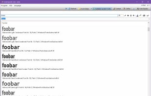 Main window, default settings
