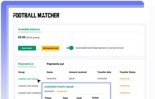 Payment tracking section