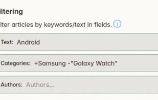 Post/Article filtering.