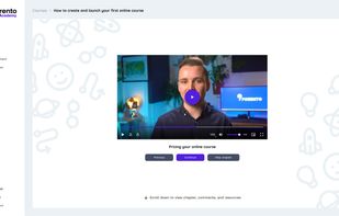 Screenshot of a course on a sample academy.