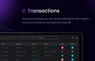 Track and manage your Tech spend effortlessly.