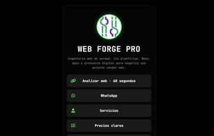 Live Progressive Web App profile example created with ForgeBio.io