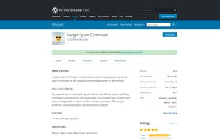 Forget Spam Comment screenshot 1