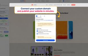 Connect your own custom domain and publish your website with free hosting and SSL included.