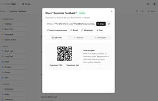 Share Form Screen