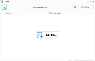 "Convert to MP4" window when the "MP4" button on the side is chosen. (Version 5.2.1)