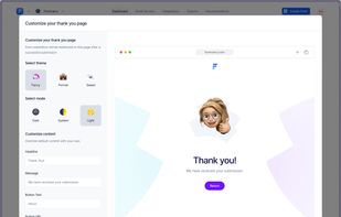 Customizing thank you pages