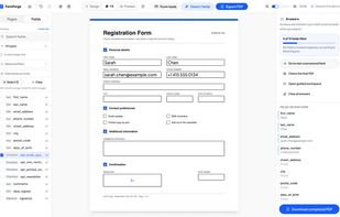 Fill out the form you made, or one you imported