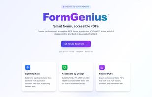 FormGenius Homepage