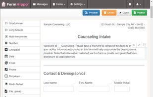 HIPAA Compliant Web Form Builder