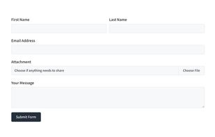 Fully responsive contact form created with Forminix.
