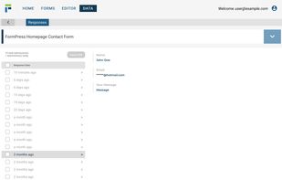 See submitted data and export them in CSV format