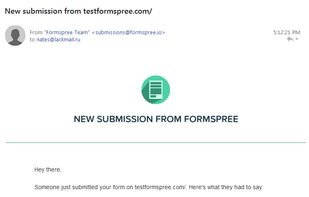 Test email from form