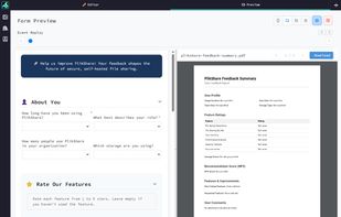 Form preview and PDF