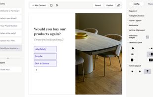 Formware form builder: An intuitive form builder to create forms on Formware.