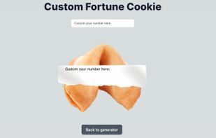 Custom Fortune cookie message