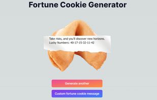 Fortune cookie message