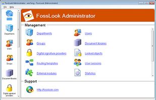 FossLook Administration panel