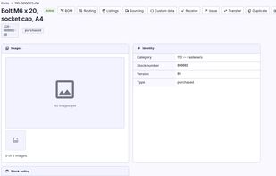 Parts page