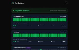 Dark Mode Public Status Page