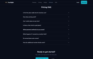 Pricing — free forever plan (10 monitors), flat-rate paid plans from $16/mo