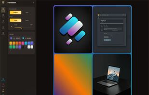 The collage feature within the editor