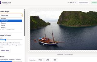 Loaded photo with options for display in a frame of your choice