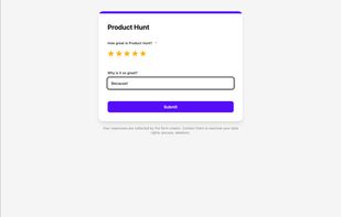 This is what the form looks like when opened through the link