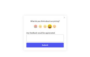 5 emoji widget in purple theme