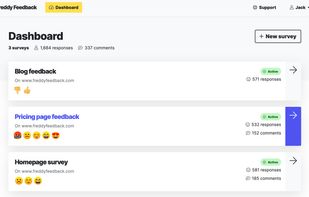 Dashboard: survey overview