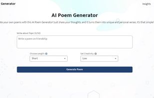 Free AI Poem Generator screenshot 1